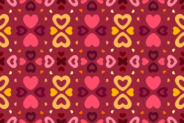 Vector seamless ethnic pattern. Tribal and geometric motifs. Vintage decorative ornament element texture print for textile, fabric, paper, tile, wallpaper background or web design illustration.