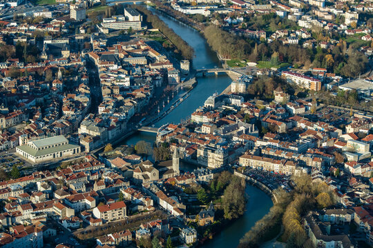 Aerial Ville de Verdun Lorraine France