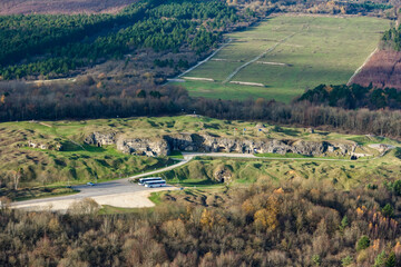 Naklejka premium Aerial Ossuaire de Douaumont Nord-est de Verdun Lorraine France