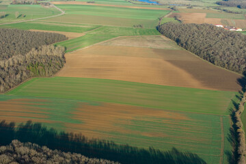 Aerial Countryside Lorraine France