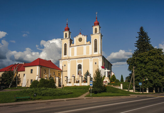 Church of Saints Peter and Paul in Ivye.Belarus.