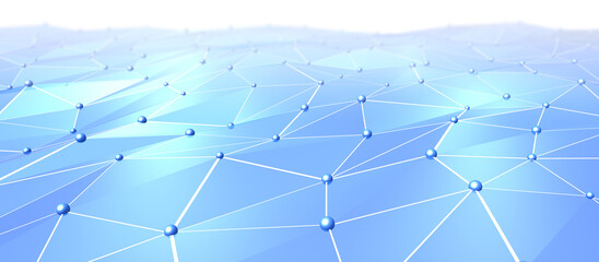 ネットワーク通信のイメージ、情報伝達、デジタルなネットワーク風景