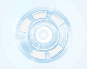Fototapeta premium Blue technology and time machine background