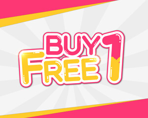 Buy one get one free sale banner
