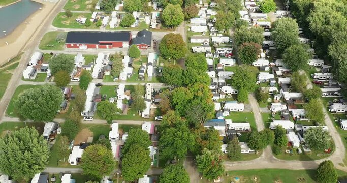 Flying backward near the campground in Saint-Joseph-de-Batiscan, quebec