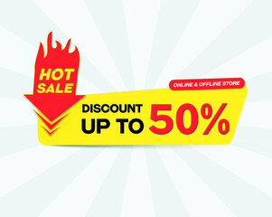Hot sale and discount uo to 50% vector design