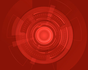 Red technology and time machine background