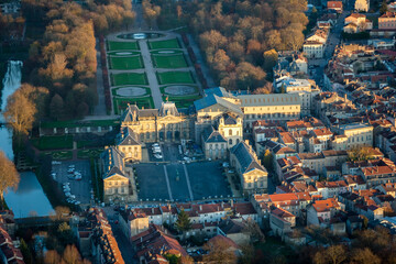 Aerial Luneville et Son Chateau Lorraine France