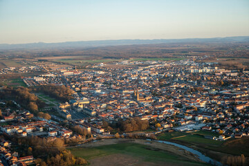 Fototapeta premium Aerial Luneville et Son Chateau Lorraine France