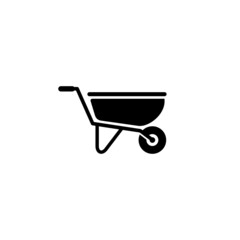 Fototapeta na wymiar Wheelbarrow icon vector illustration