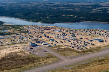 Airport at Inuit Village of Kuujjuarapik Nunavik Quebec Canada