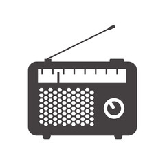 Radio vector icon on white background