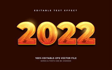 New year 2022 text effect