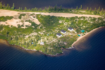 Small Inuit Settlement Nunavik Quebec Canada