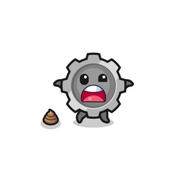 gear earth surprised to meet poop