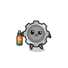 cute gear holding mosquito repellent