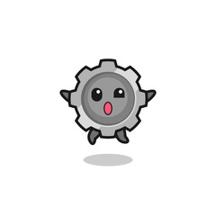 gear character is jumping gesture