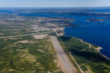 Airport at Inuit Village of Kuujjuaq Nunavik Quebec Canada