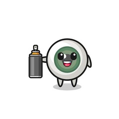 the cute eyeball as a graffiti bomber