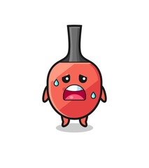 the fatigue cartoon of table tennis racket
