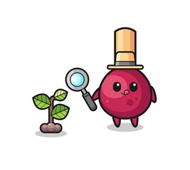 cute matches herbalist researching a plants