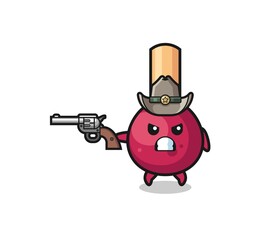 the matches cowboy shooting with a gun