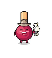 matches zookeeper mascot with a parrot