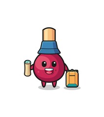 matches mascot character as hiker