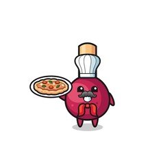 matches character as Italian chef mascot