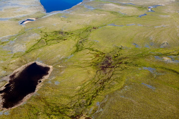 Abstract Tundra Landscape Nunavik Quebec Canada