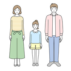 A family of a young couple and their child