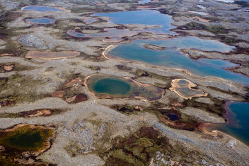Abstract Tundra Landscape Near Povungnituk Nunavik Quebec Canada