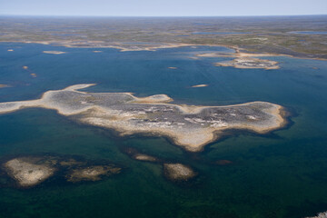 Abstract Tundra Landscape Near Povungnituk Nunavik Quebec Canada