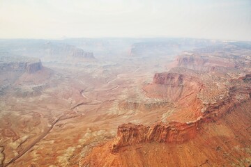 Fototapeta na wymiar Luftaufnahme von Canyonlands