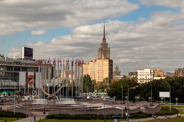 Fototapeta premium Kievsky Railway Station Square. Moscow