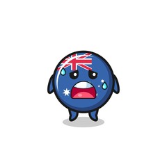 the fatigue cartoon of australia flag