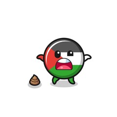 palestine flag earth surprised to meet poop