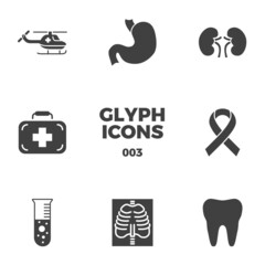 Medical Glyph Icons Set