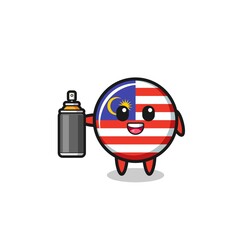 the cute malaysia flag as a graffiti bomber