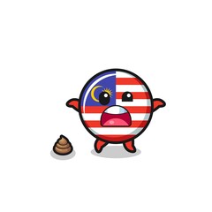 malaysia flag earth surprised to meet poop