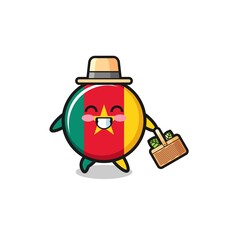 cameroon flag herbalist character searching a herbal