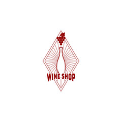 Wine Logo Template Vector. Wine Drink Logo Concept