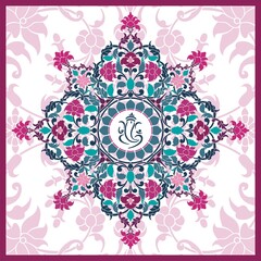 Ganesha, wedding card, royal Rajasthan, India	