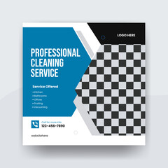 Cleaning service social media banner Template , editable  social media banner