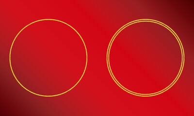 【ベクターai】キラキラ金箔ラメラインストーンシークイン丸フレーム豪華デコレーションイラスト素材
