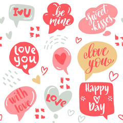 Happy Valentine's Day. Modern style calligraphy phrase.