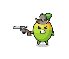 the mango cowboy shooting with a gun