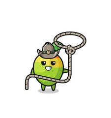 the mango cowboy with lasso rope