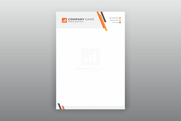 White Business Letterhead with Abstract Ornament