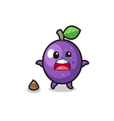 passion fruit earth surprised to meet poop